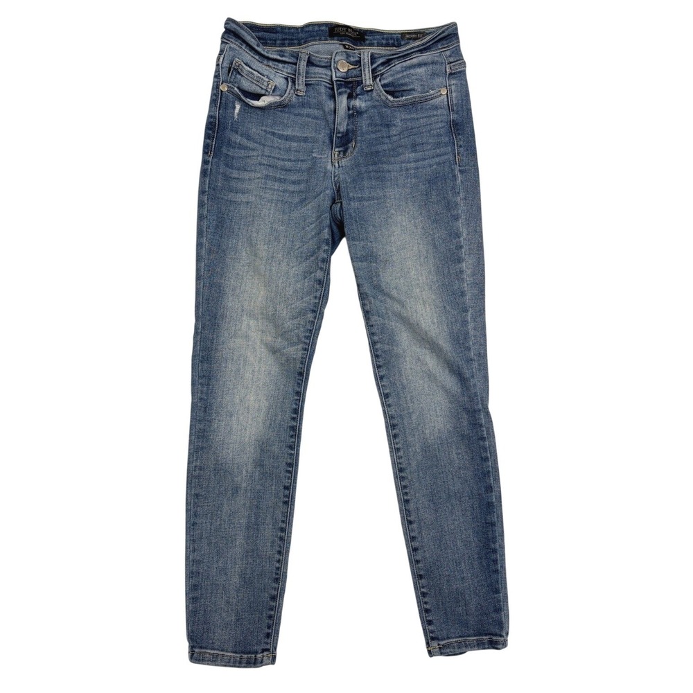 Judy Blue Los Angeles Skinny Fit Jeans Medium Wash Blue Denim Size 3/26